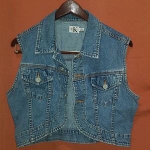 Calvin Klein Vintage Cropped Demin Vest